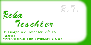 reka teschler business card